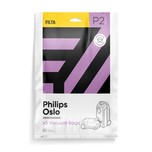 Load image into Gallery viewer, FILTA PHILIPS OSLO SMS MULTI LAYERED VACUUM CLEANER BAGS 5 PACK (F045)