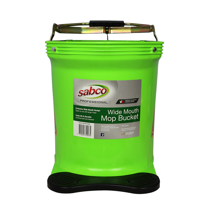 SABCO WIDE MOUTH 16LT MOP BUCKET GREEN