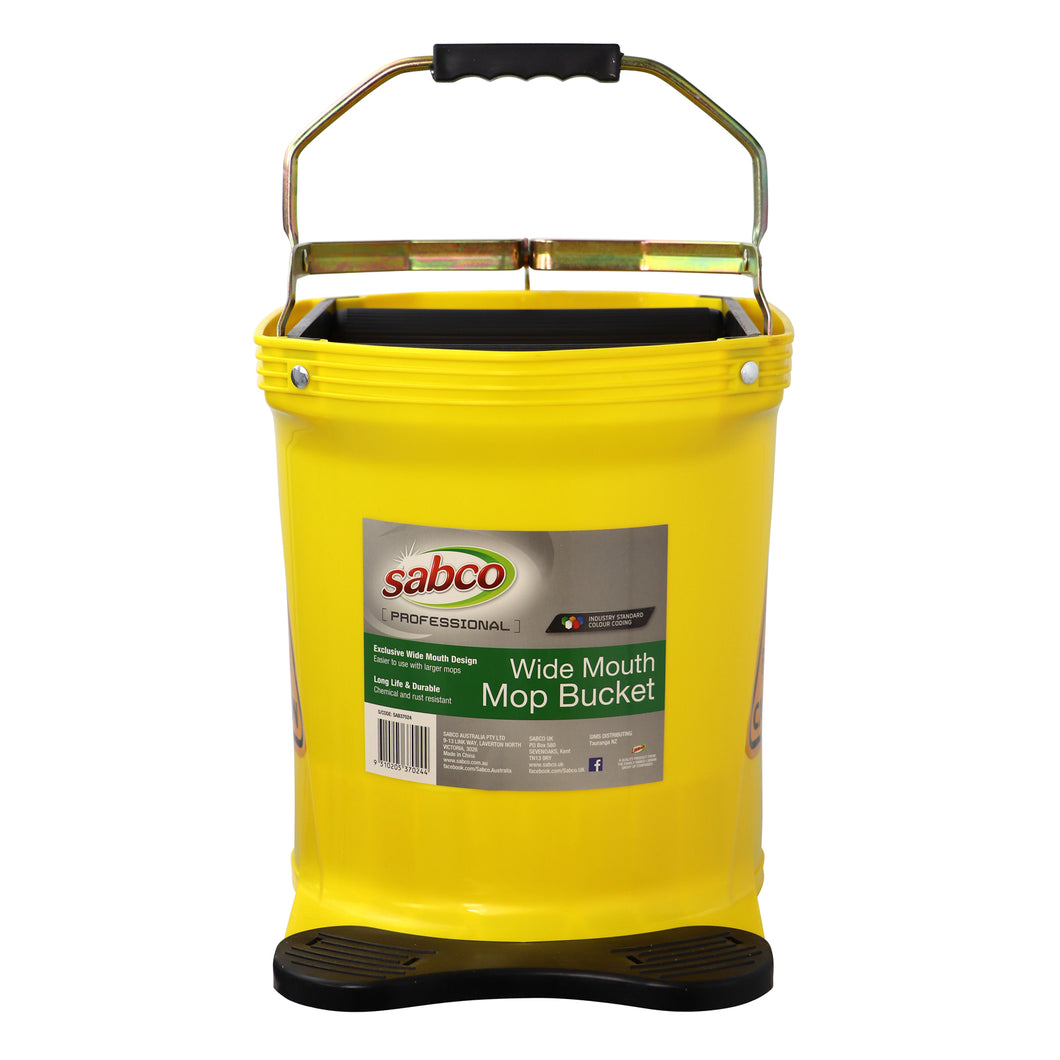 SABCO WIDE MOUTH 16LT MOP BUCKET YELLOW