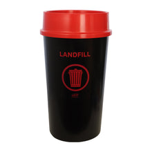 Load image into Gallery viewer, SABCO RECYCLING STATION 60LT BIN - WITH RED LID ( LANDFILL )