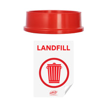 Load image into Gallery viewer, SABCO RECYCLING STATION 60LT BIN - WITH RED LID ( LANDFILL )