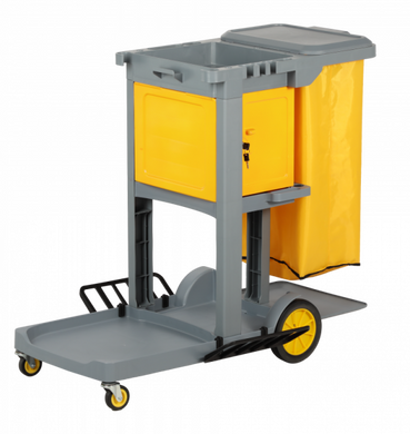 FILTA JANITOR CART WITH LOCK BOX - GREY