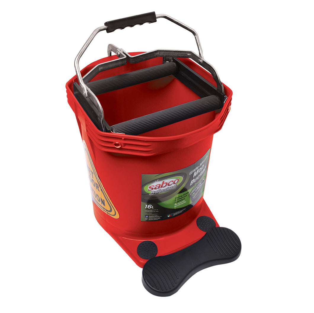 SABCO WIDE MOUTH 16LT MOP BUCKET RED