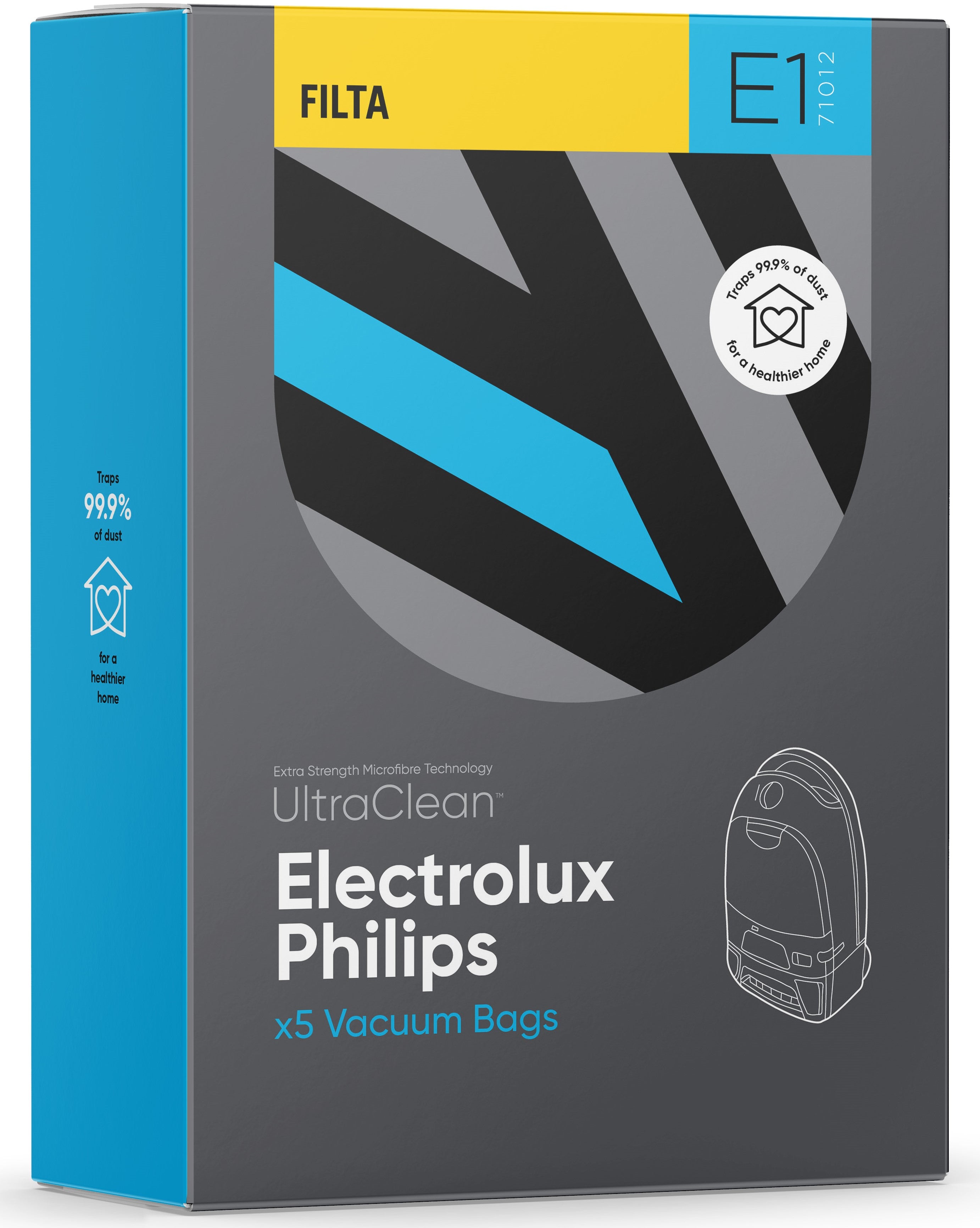 E1 - ULTRACLEAN ELECTROLUX, PHILIPS SMS MULTI LAYERED VACUUM BAGS 5 PA ...